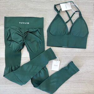 Thrivin Green Activewear Set